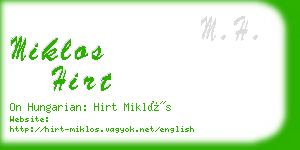 miklos hirt business card